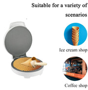 Household Breakfast Egg Roll Machine Electric Baking Pan Baking Machine Waffle Cone Maker Homemade Ice Cream Cone Machine - Sunny Side Store Sunny Side Store  27.65