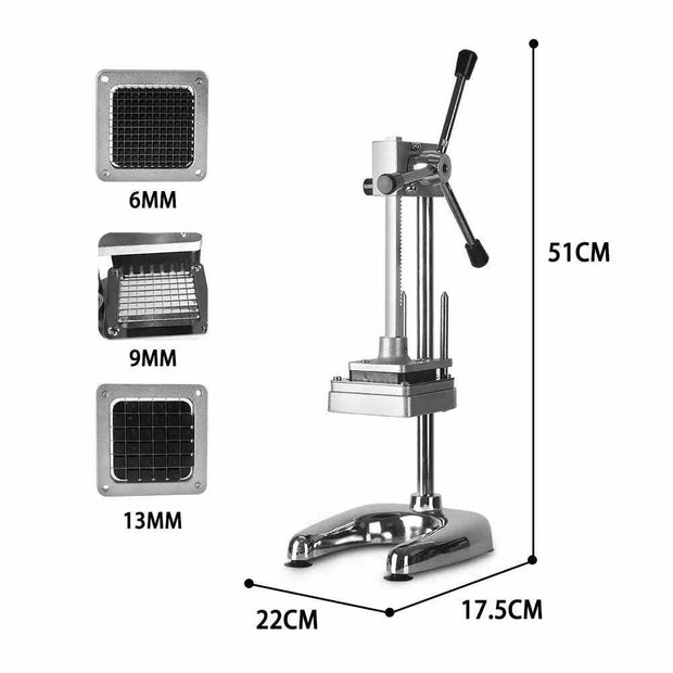 ITOP Vertical Potato Chip Cutter Potato Carrot Shredding Machine French Fries Cutter Vegetable Fruit Tools 6mm 9mm 13mm - Sunny Side Store