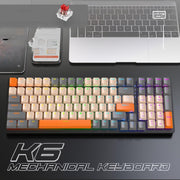 K6 Mechanical Keyboard Wireless 5.0 BT 2.4 Ghz Wired Three Modes Backlit Bluetooth Gamer Keyboard 100 Keys Keycaps Pc Gamer - Sunny Side Store