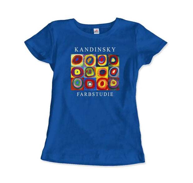 Kandinsky Farbstudie - Color Study, Squares with Concentric Circles, 1913 Artwork T-Shirt - Sunny Side Store