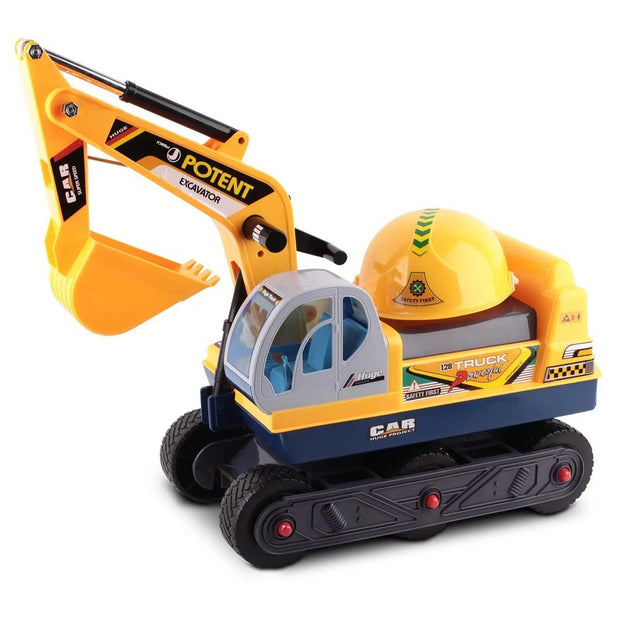 Kids Ride On Excavator - Yellow - Sunny Side Store