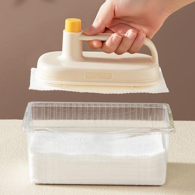 Kitchen Bathroom Toilet Cleaning Magic Brush Glass Wall Cleaning Bath Brush Handle Cleaning Rag Ceramic Window Slot Clean Brush Kitchen Gadgets eprolo