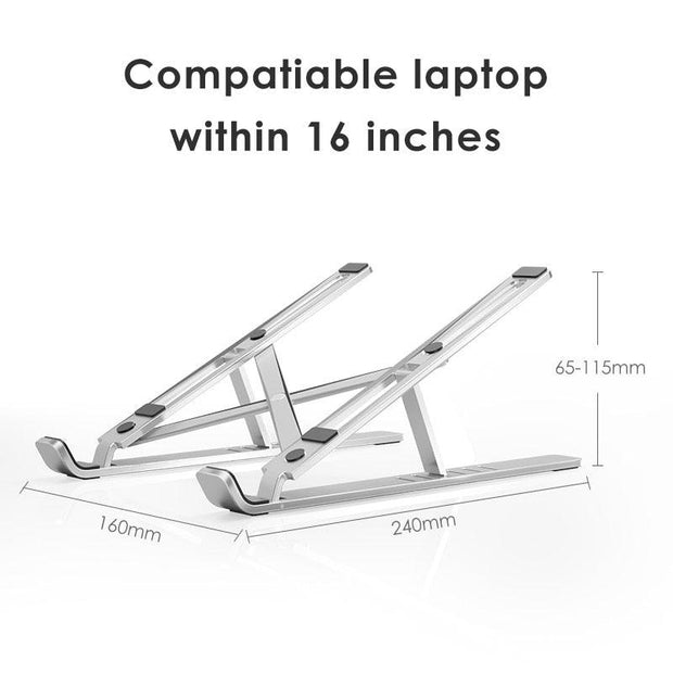 Laptop Stand for MacBook Pro Notebook Stand Foldable Aluminium Alloy Tablet Stand Bracket Laptop Holder for Notebook - Sunny Side Store