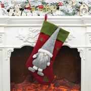 Large Christmas Stockings Gifts Cloth Santa Elk Socks Xmas Lovely Gift Holders For Children Fireplace Tree Christmas Decoration - Sunny Side Store