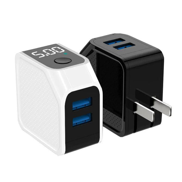 LED Display Intelligent Fast Charging Head Power Adapter Automatic Power-Off Dual USB Cell Phone Charger Quick fast charging eprolo