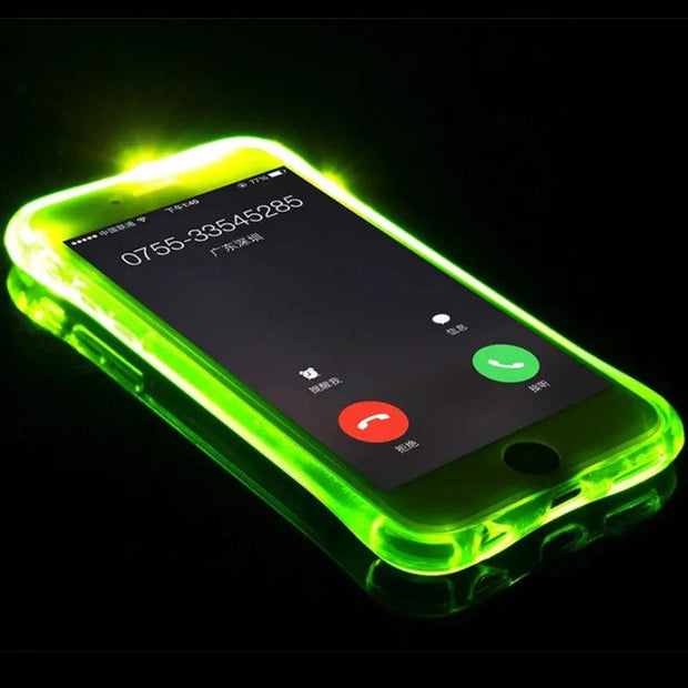 LED Flash TPU Case For iPhone X XS XR XS Max Cases Transparent Luminous Back Cover For iPhone 5 5s 6 6S 7 8 Plus Remind incoming eprolo