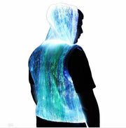 LED Tank Top luminous Men's hoodie RGB light up t shirt with hood casual men's hoodie - Sunny Side Store