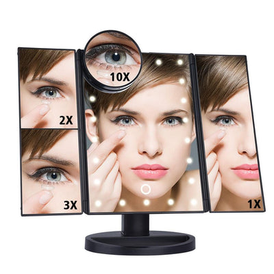 LED Touch Screen 22 Light Makeup Mirror Table - Sunny Side Store