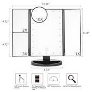 LED Touch Screen 22 Light Makeup Mirror Table - Sunny Side Store