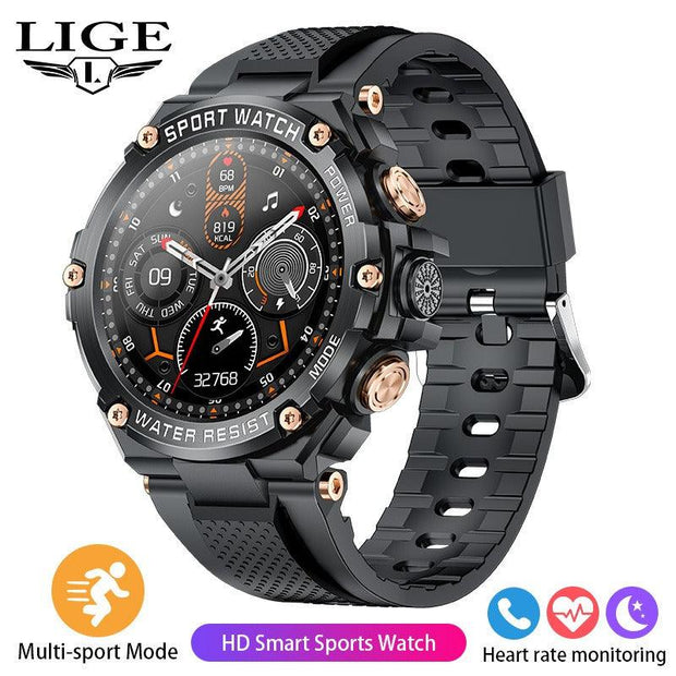 LIGE Outdoor Sport Smart Watch Men 800mAh Long Life Battery With Blood Pressure And Long Battery With Magnetic Charging eprolo