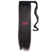 Long Straight Wrap Around Clip In Ponytail Hair Extension Heat Resistant Synthetic Tail Fake Hair - Sunny Side Store