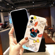 Loose Minnie Minnie Suitable For Apple 12pro Mobile Phone Cover Lovely 8 Flash Drill iPhone11promax Soft Case Soft Case - Sunny Side Store