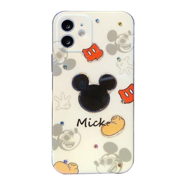 Loose Minnie Minnie Suitable For Apple 12pro Mobile Phone Cover Lovely 8 Flash Drill iPhone11promax Soft Case Soft Case - Sunny Side Store