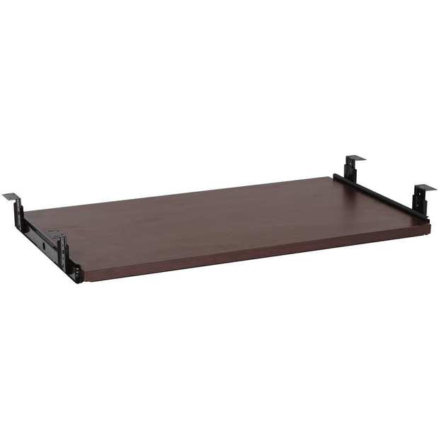 Lorell Mahogany Laminate Keyboard Tray - 25.6" Width x 15.1" Depth - Mahogany - 1 - Sunny Side Store