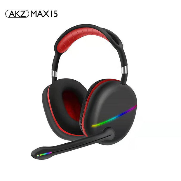 MAX15 New RGB Headset Bluetooth Headset External Microphone Subwoofer Long Battery Life Gaming Headset - Sunny Side Store