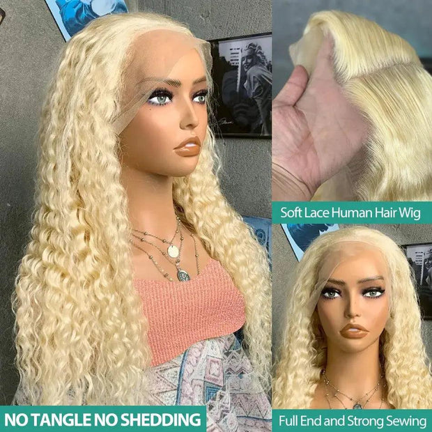 MELODIE 613 Water Wave Blonde Lace Frontal Wig HD Lace Front Wigs Loose Deep Wave Pre Plucked For Woman - Sunny Side Store