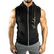 Men Fitness Bodybuilding Sleeveless Hoodies Sweatshirt Male Gym Cotton Hooded Vest Casual Fashion Brand Sportswear Clothing - Sunny Side Store Sunny Side Store  14.74