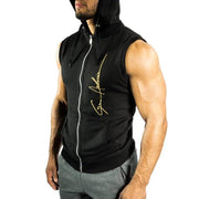 Men Fitness Bodybuilding Sleeveless Hoodies Sweatshirt Male Gym Cotton Hooded Vest Casual Fashion Brand Sportswear Clothing - Sunny Side Store Sunny Side Store  14.74