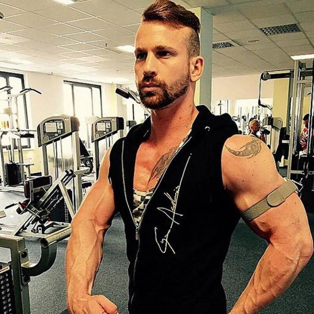 Men Fitness Bodybuilding Sleeveless Hoodies Sweatshirt Male Gym Cotton Hooded Vest Casual Fashion Brand Sportswear Clothing - Sunny Side Store Sunny Side Store  14.74