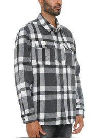 Men's Checkered Soft Flannel Shacket Sunny Side Store