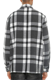 Men's Checkered Soft Flannel Shacket Sunny Side Store