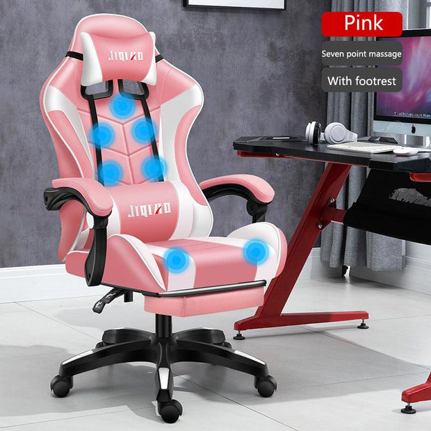 Men's Computer Home Comfort Ergonomic Dormitory Gaming Seat Swivel Chair - Sunny Side Store