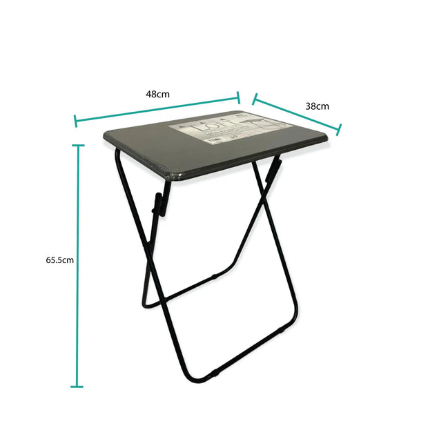 Metal MDF Folding Table Foldable Laptop PC Collapsible Study Desk 48cm x 38cm - Sunny Side Store