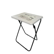 Metal MDF Folding Table Foldable Laptop PC Collapsible Study Desk 48cm x 38cm - Sunny Side Store