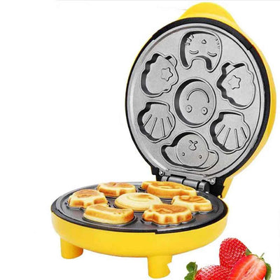 Mini Electric Waffles Maker Household Automatic Cake Machine Waffle Bread Machine Non-Sticky Pancakes Baking Breakfast Machine - Sunny Side Store Sunny Side Store  27.47