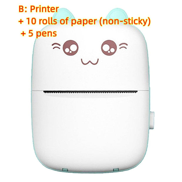 Mini Printer Portable Mini Bluetooth WiFi New Wrong Printer Mobile Phone Photo Title Note Hot Print Pocket Student Error Label Printer - Sunny Side Store