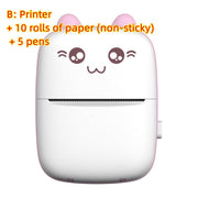 Mini Printer Portable Mini Bluetooth WiFi New Wrong Printer Mobile Phone Photo Title Note Hot Print Pocket Student Error Label Printer - Sunny Side Store