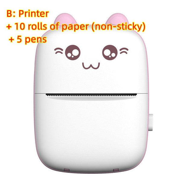 Mini Printer Portable Mini Bluetooth WiFi New Wrong Printer Mobile Phone Photo Title Note Hot Print Pocket Student Error Label Printer - Sunny Side Store