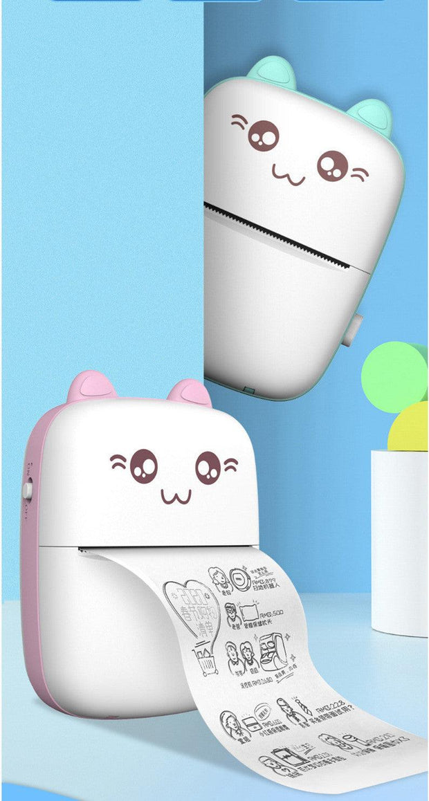 Mini Printer Portable Mini Bluetooth WiFi New Wrong Printer Mobile Phone Photo Title Note Hot Print Pocket Student Error Label Printer - Sunny Side Store