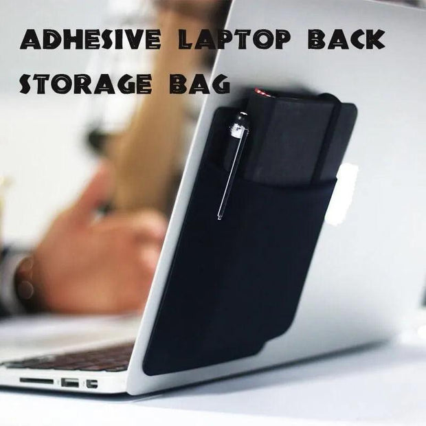 Mintiml Newly Adhesive Laptop Back Storage Bag Mouse Digital Hard Drive Laptop Accessories Organizer Pouch Bag - Sunny Side Store