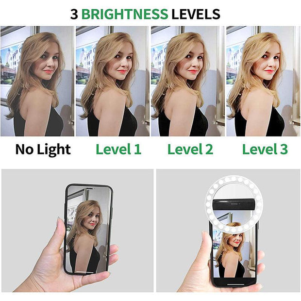 Mobile Phone Fill Light Anchor Beauty Rejuvenation Vibrato Live Charging Light LED Ring Small Indoor Selfie Universal eprolo