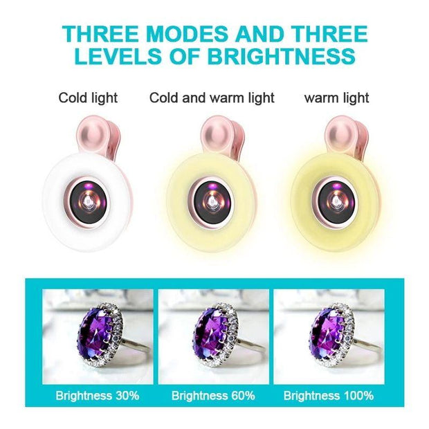 Mobile Phone Lens 15x Macro Lens Beauty Shooting Eyelashes Nails Make-Up Makeup Photo Fill Light LQ190 eprolo