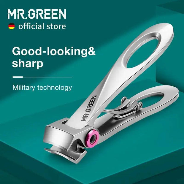 MR.GREEN Nail Clippers Stainless Steel Wide Jaw Opening Manicure Fingernail Cutter Thick Hard Ingrown Toenail Scissors tools - Sunny Side Store