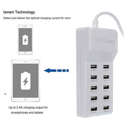 Multi USB Charger 10-Port 60W/12A Desktop - Sunny Side Store