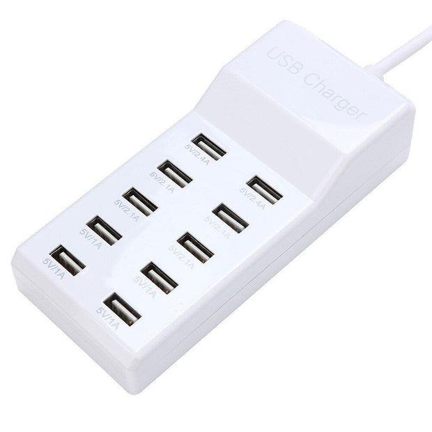 Multi USB Charger 10-Port 60W/12A Desktop - Sunny Side Store