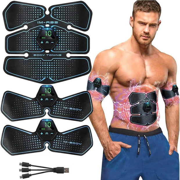 Muscle Stimulator EMS Abdominal Hip Trainer Toner USB Abs Fitness Training Gear Machine Home Gym Weight Loss Body Slimming - Sunny Side Store Sunny Side Store  14.49