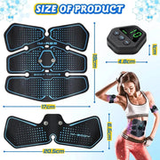 Muscle Stimulator EMS Abdominal Hip Trainer Toner USB Abs Fitness Training Gear Machine Home Gym Weight Loss Body Slimming - Sunny Side Store Sunny Side Store  14.49