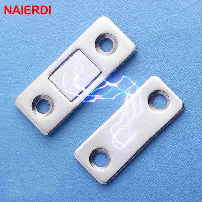 NAIERDI 2pcs/Set Magnetic Cabinet Catches Magnet Door Stops Hidden Door Closer With Screw For Closet Cupboard Furniture Hardware - Sunny Side Store