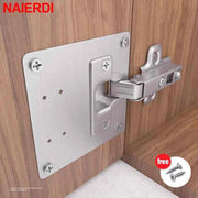 NAIERDI Stainless Steel Furniture Cabinet Door Hinge Repair Plate Drawer Window Door Door Panel Connection Repair Plate Hardware - Sunny Side Store