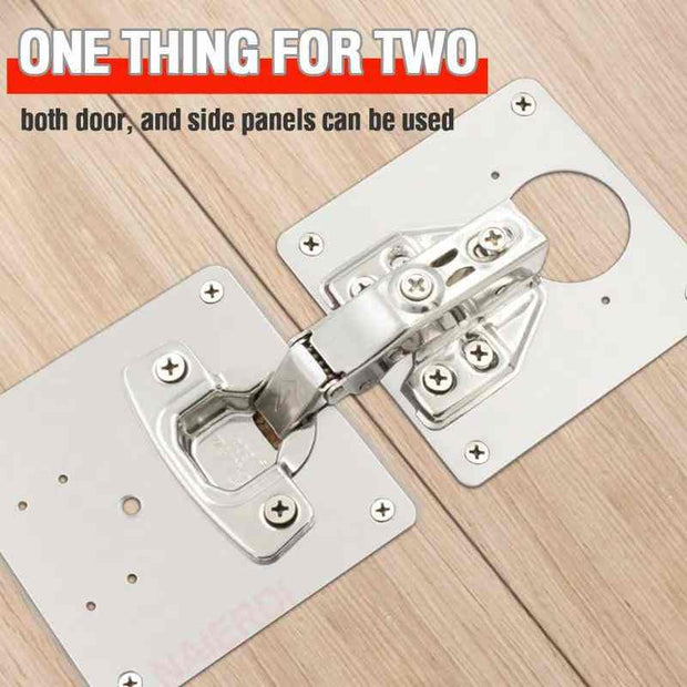 NAIERDI Stainless Steel Furniture Cabinet Door Hinge Repair Plate Drawer Window Door Door Panel Connection Repair Plate Hardware - Sunny Side Store