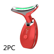 Neck Face Beauty Device Colorful LED Photon Therapy Skin Tighten Reduce Double Chin Anti Wrinkle Remove Lifting Massager - Sunny Side Store