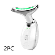 Neck Face Beauty Device Colorful LED Photon Therapy Skin Tighten Reduce Double Chin Anti Wrinkle Remove Lifting Massager - Sunny Side Store