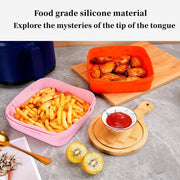 New Air Fryer Silicone Baking Pan Square Air Fryer Silicone Pot Folding Silicone Baking Pan Pad - Sunny Side Store