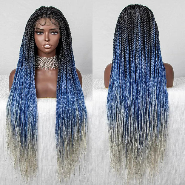 New Arrival Braided Wigs Synthetic Lace Front Wigs with Baby Hair Braid Wigs Afro for Black Women Long Straight Hair Braided Wig - Sunny Side Store