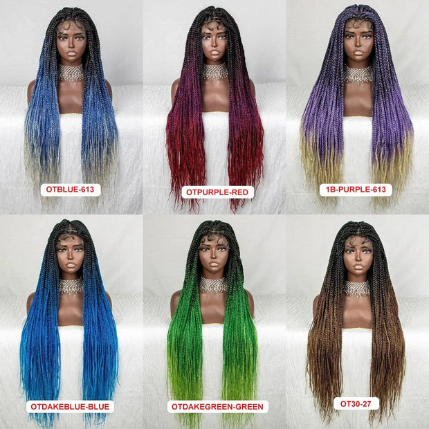 New Arrival Braided Wigs Synthetic Lace Front Wigs with Baby Hair Braid Wigs Afro for Black Women Long Straight Hair Braided Wig - Sunny Side Store