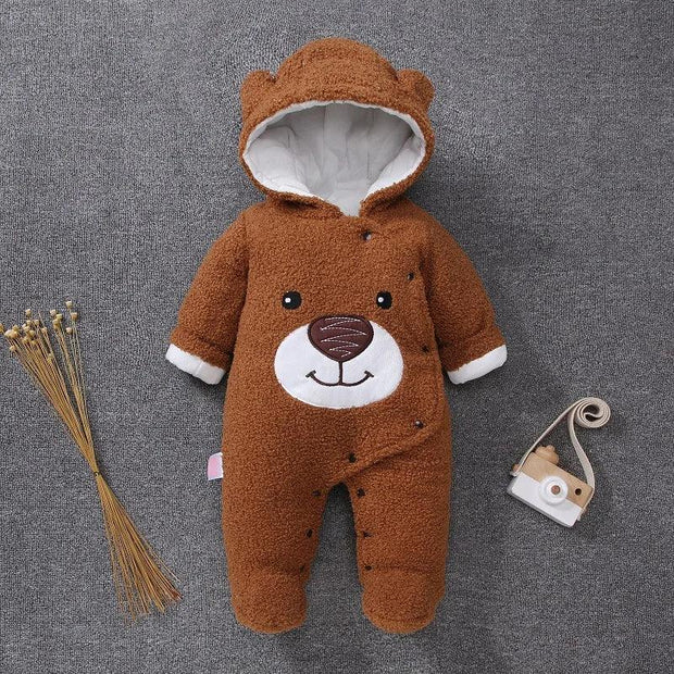 New Born Baby Footies 2022 Winter Warm Clothing 3 9 6 12 Month Baby Kids Boys Girls Cotton Newborn Toddler Infant Footies Sunny Side Store